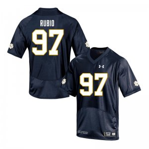 Notre Dame Fighting Irish Men's Gabe Rubio #97 Navy Under Armour Authentic Stitched College NCAA Football Jersey UVZ6499ER